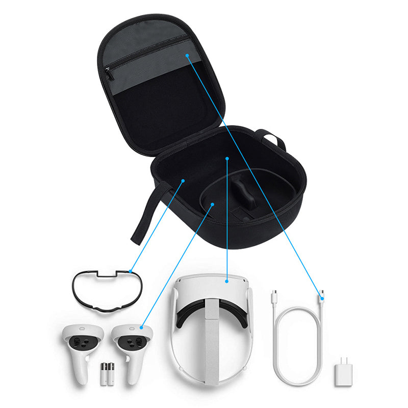 For Oculus Quest 2 Protective Case Portable Hard Travel Bag VR Headset Carrying Case for VR Accessories For Oculus Quest 2 Protective Case Portable Hard Travel Bag VR Headset Carrying Case for VR Accessories